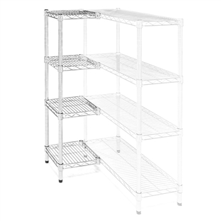 18"d x 18"w Wire Shelving Add-Ons w/ 4 Shelves