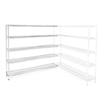 18"d x 72"w Chrome Wire Shelving Add-Ons w/ 5 Shelves