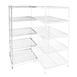 30"d x 36"w Chrome Wire Shelving Add-Ons w/ 5 Shelves