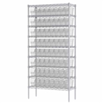 6" ShelfMax Wire Shelving Systems w/ Clear Bins