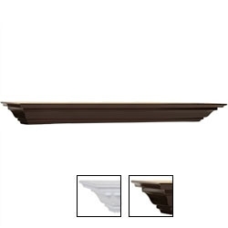 Crown Moulding shelf 5 in.deep x 60 in. wide in espresso and white finish