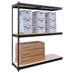 18"d Black Double-Rivet Shelving Add-On Units