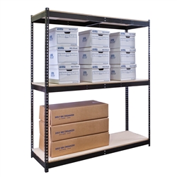 18"d Black Double-Rivet Shelving Units