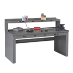 Electric Workbench w/ Electric Riser & Steel Top