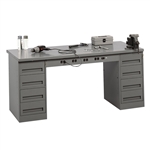 Modular Electric Workbench w/ 2 Drawer Units