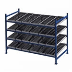 48"d x 96"w x 84"h Gravity Flow Rack w/ SpanTrack Wheel Beds