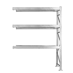 16'h Galvanized Pallet Rack Add-On Unit