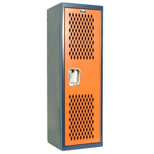 Dark Blue and Orange Home Team Locker