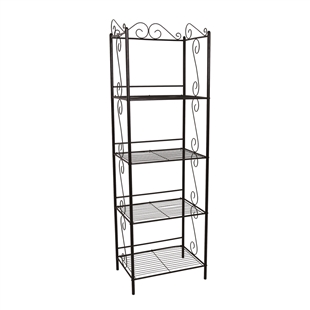 Scrolled Copper Metal Etagere