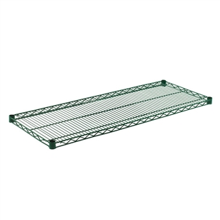 18"d Green Epoxy Wire Shelf