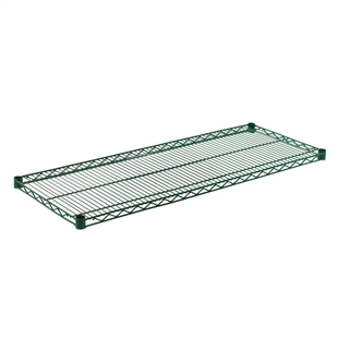 24"d Green Epoxy Wire Shelf