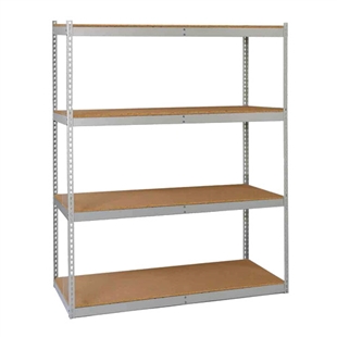 Lyon 48"d 4-Shelf Double Rivet Shelving Starter Units - Gray