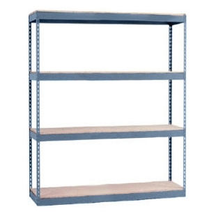 12"d x 48"w x 60"h - 4-Tier Double Rivet Shelving