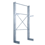 12'h Single Sided Galvanized Cantilever Rack with 48" Arms