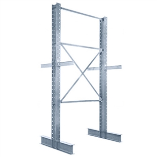 12'h Double Sided Galvanized Cantilever Rack with 36" Arms