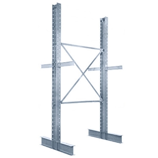 8'h Double Sided Galvanized Cantilever Rack with 48" Arms