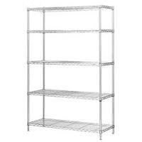 24"d Stainless Steel Wire Shelving with 5 Shelves