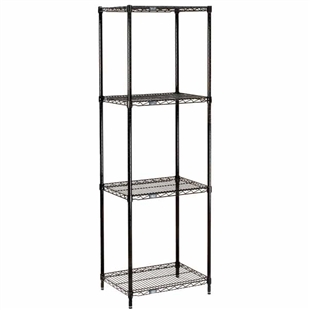 Black Wire Shelving - 18"d with 5 Shelves - Nexel