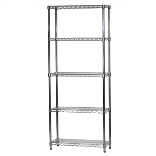 Wire Shelving Unit w/ 5 Shelves - 12"d x 30"w