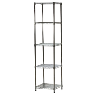 Industrial Wire Shelving Unit with 5 Shelves - 18"d x 18"w