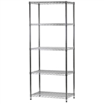 Wire Shelving Unit with 5 Shelves - 18"d x 30"w