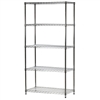 Industrial Wire Shelving Unit with 5 Shelves - 18"d x 36"w x 54-96"h