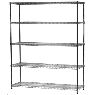 Industrial Wire Shelving Unit with 5 Shelves - 18"d x 60"w