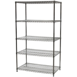 Heavy Duty Wire Shelving Unit with 5 Shelves - 24"d x 42"w