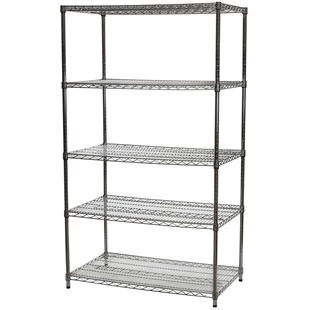 Heavy Duty Wire Shelving Unit with 5 Shelves - 24"d x 42"w