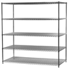 Industrial Wire Shelving Unit with 5 Shelves - d x w x h