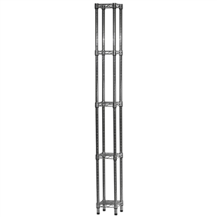 Industrial Wire Shelving Unit with 5 Shelves - 8"d x 8"w