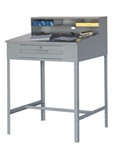 Open Shop Desk with Guides - 34-1/2"w x 30"d x 53"h