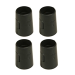 1" Diameter Black Shelf Clips - 4-Pack