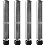 Chrome Wire Shelving Posts - 4-Pack