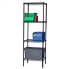 8"d x 72"h 4-Shelf Black Wire Shelving