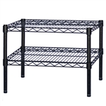 12"d x 14"h Black Wire Shelving w/ 2 Shelves