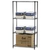 12"d x 54"h 4-Shelf Black Wire Shelving