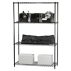 18"d x 54"h 4-Shelf Black Wire Shelving