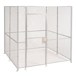8'h 4-Sided Woven Wire Security Cages