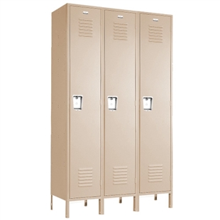 Single Tier Lockers - 15"d x 12"w x 60"h - Champagne