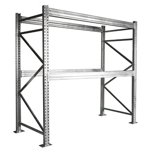 2-Tier Galvanized Pallet Rack - 42"d x 120"h