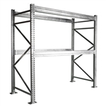 2-Tier Galvanized Pallet Rack - 48"d x 120"h