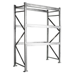 3-Tier Galvanized Pallet Rack - 48"d x 144"h