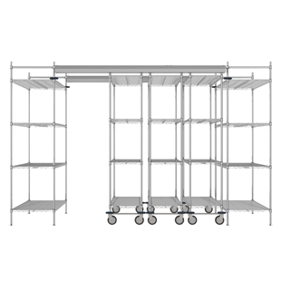 60"d Super Erecta Overhead Track Shelving - Chrome