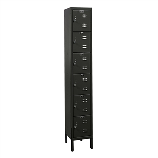 Hallowell Six-Tier 1-Wide Lockers - 12"w x 12"h