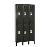 Hallowell Double-Tier 3-Wide Lockers - 12"w x 36"h