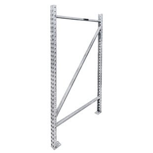 48"d Galvanized Teardrop Pallet Rack Upright Frame