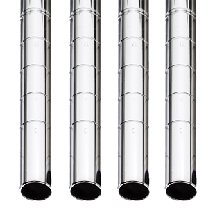 Super Erecta Mobile Posts - Stainless Steel - 4pk