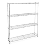 8"d x 42"w Wire Shelving with 4 Shelves