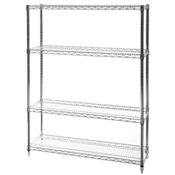 12"d x 42"w Wire Shelving with 4 Shelves